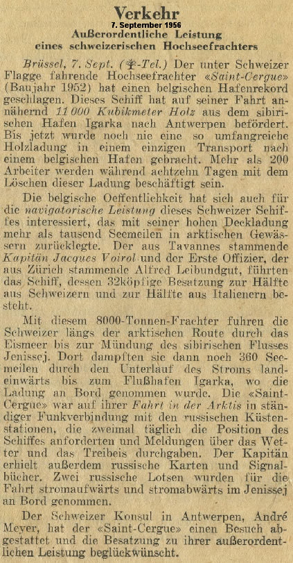 Z B Igarka Reise nach Antwerpen